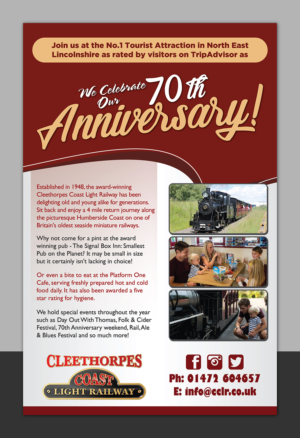 Poster-Design von Deziners Zone für Cleethorpes Light Railway Ltd | Design: #17390372