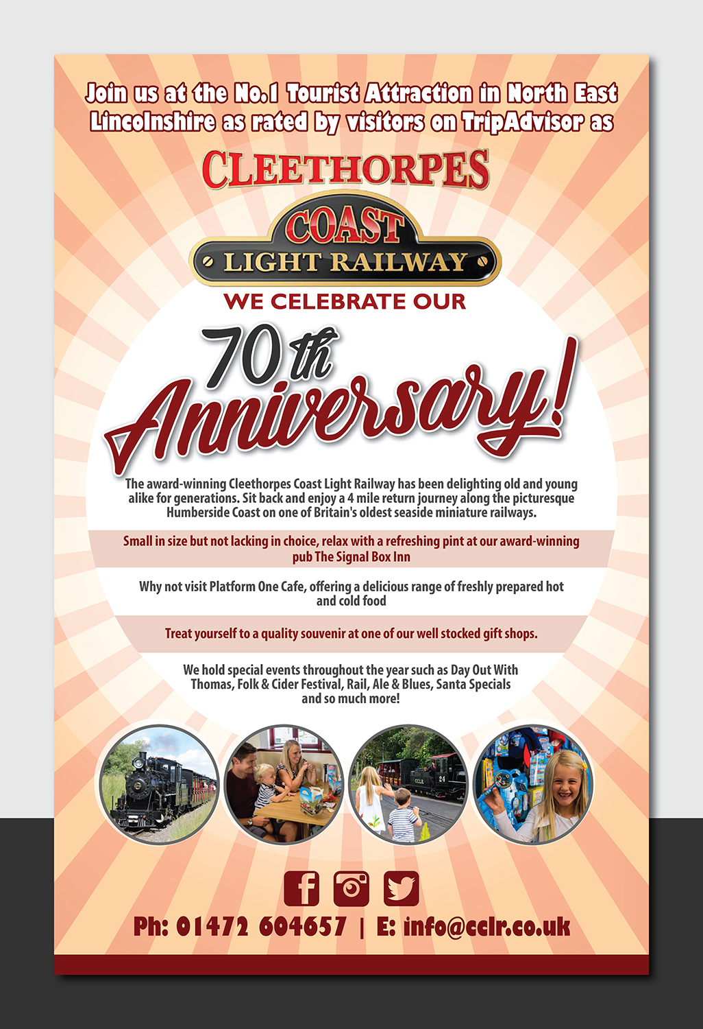 Poster-Design von Deziners Zone für Cleethorpes Light Railway Ltd | Design #17411625