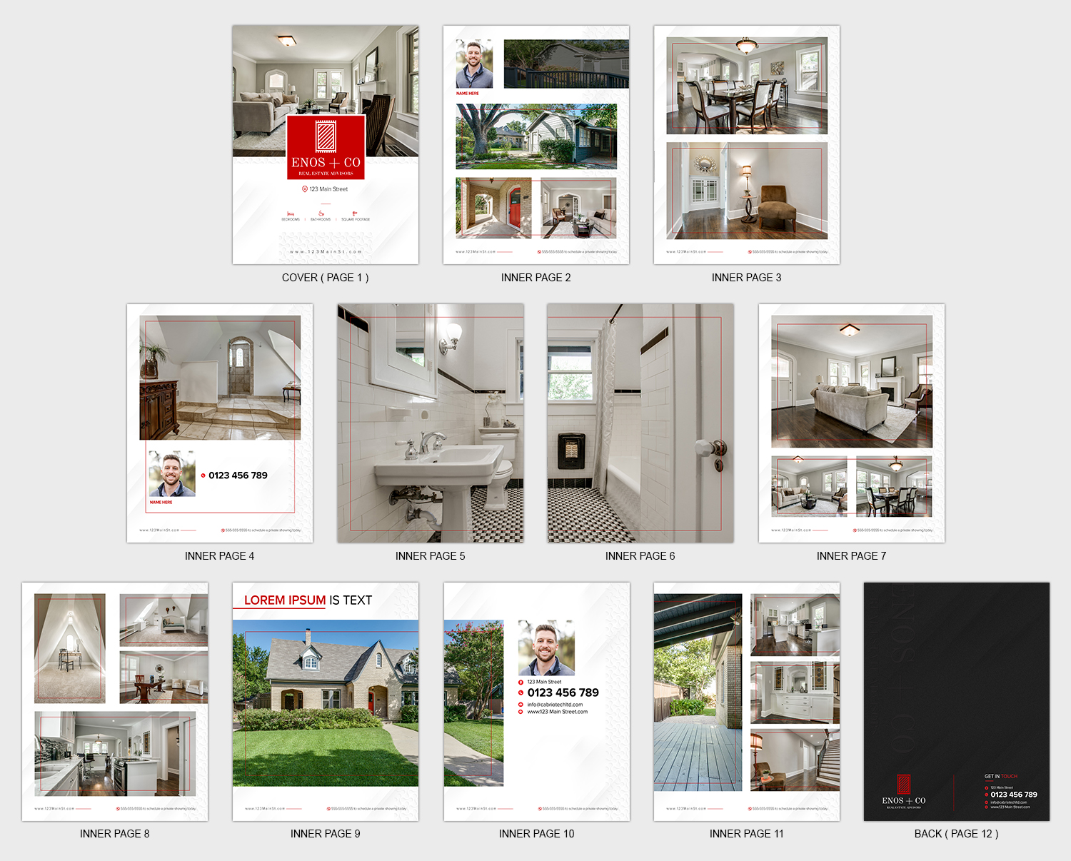 Brochure Design by SAI DESIGNS for Enos + Co Real Estate Advisors | Design #17541713