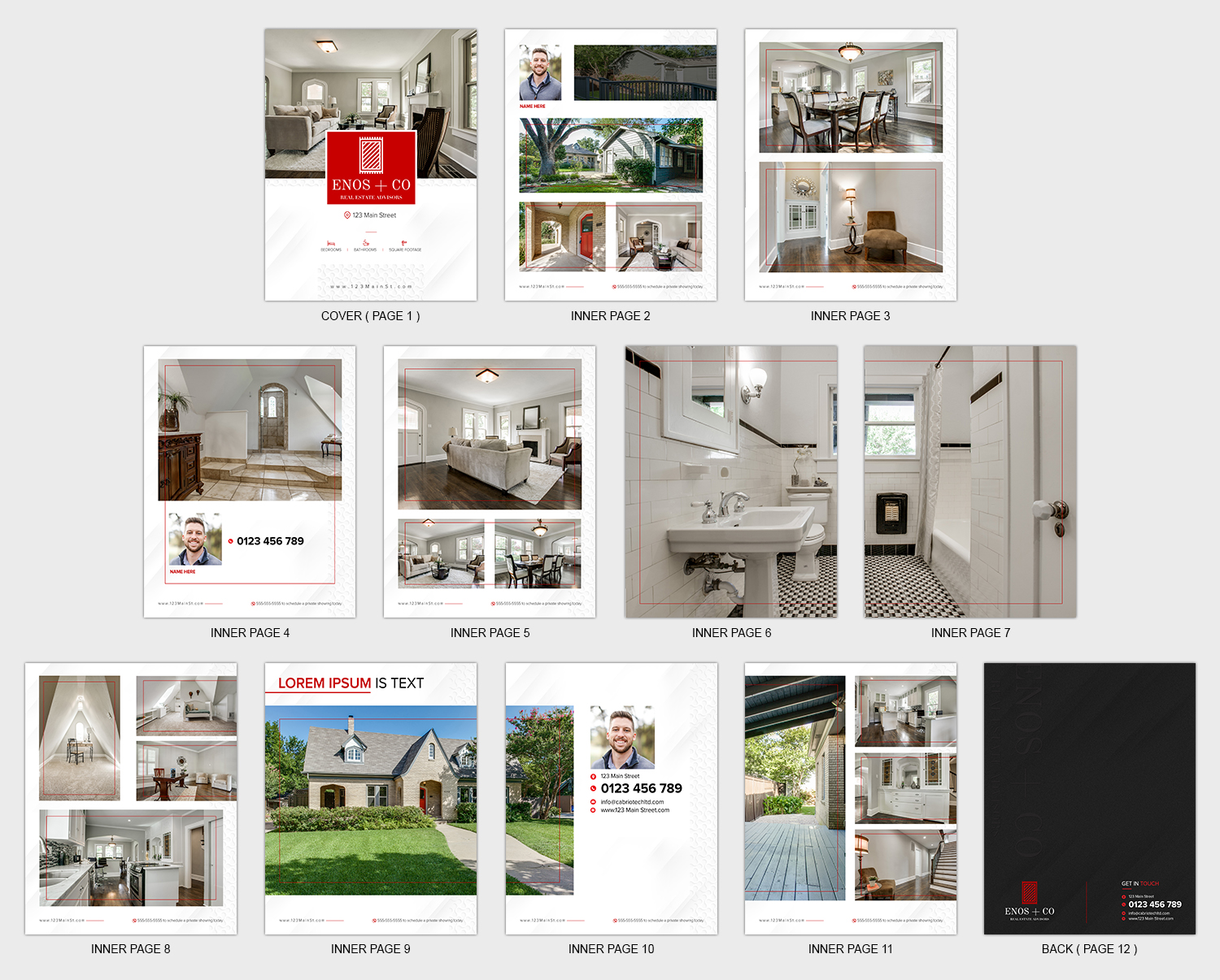 Brochure Design by SAI DESIGNS for Enos + Co Real Estate Advisors | Design #17617743