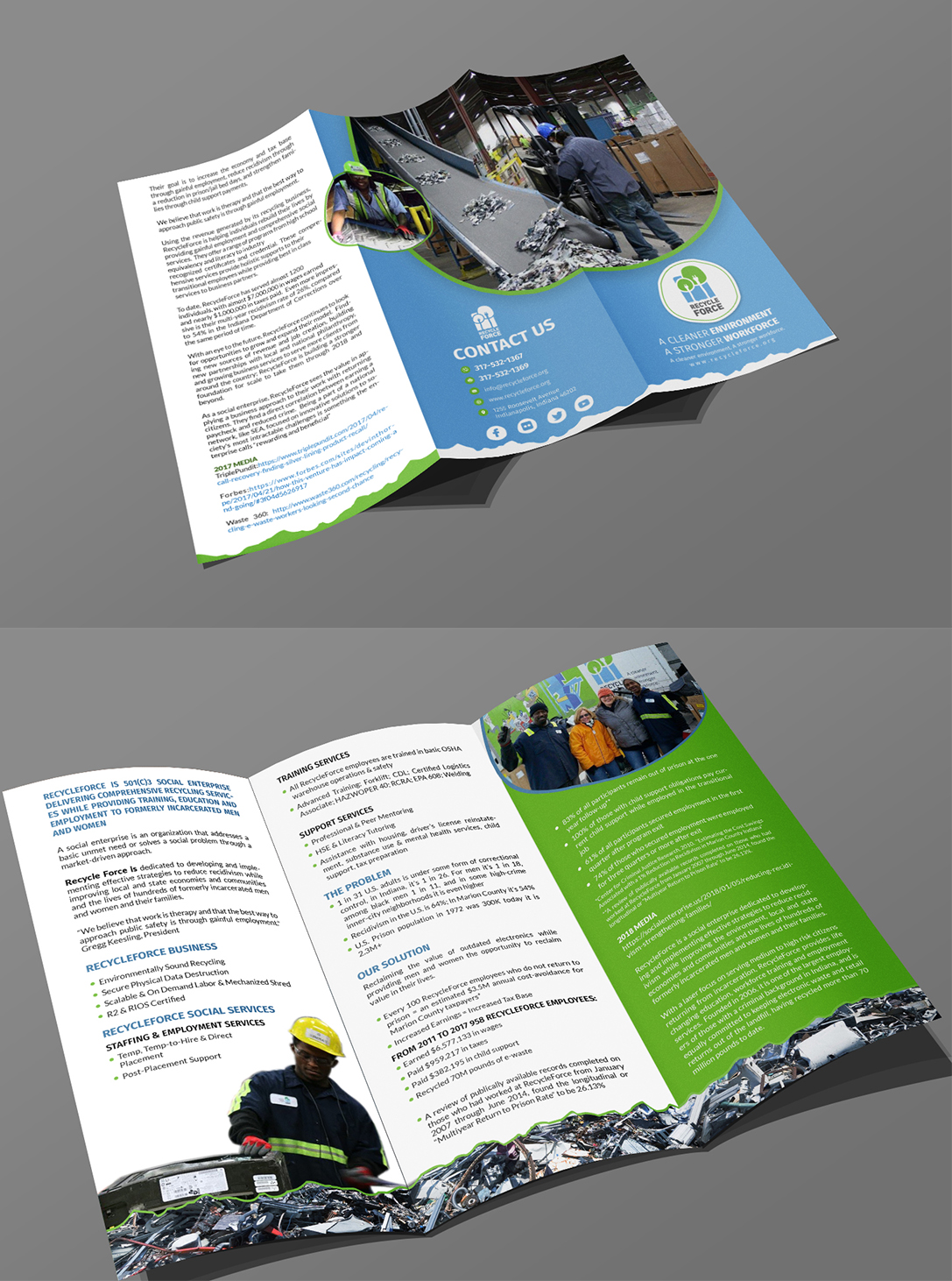 Broschüren-Design von debdesign für RecycleForce | Design #17398639