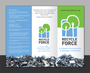 Broschüren-Design von Deziners Zone für RecycleForce | Design: #17402939