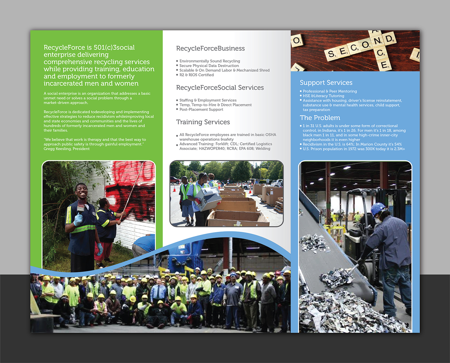 Design de Brochure par Deziners Zone pour RecycleForce | Design #17402941