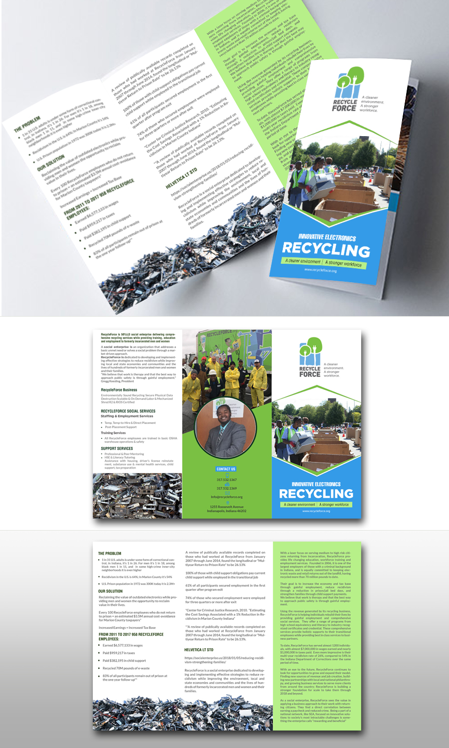 Brochure Design by creative.bugs for RecycleForce | Design #17410416