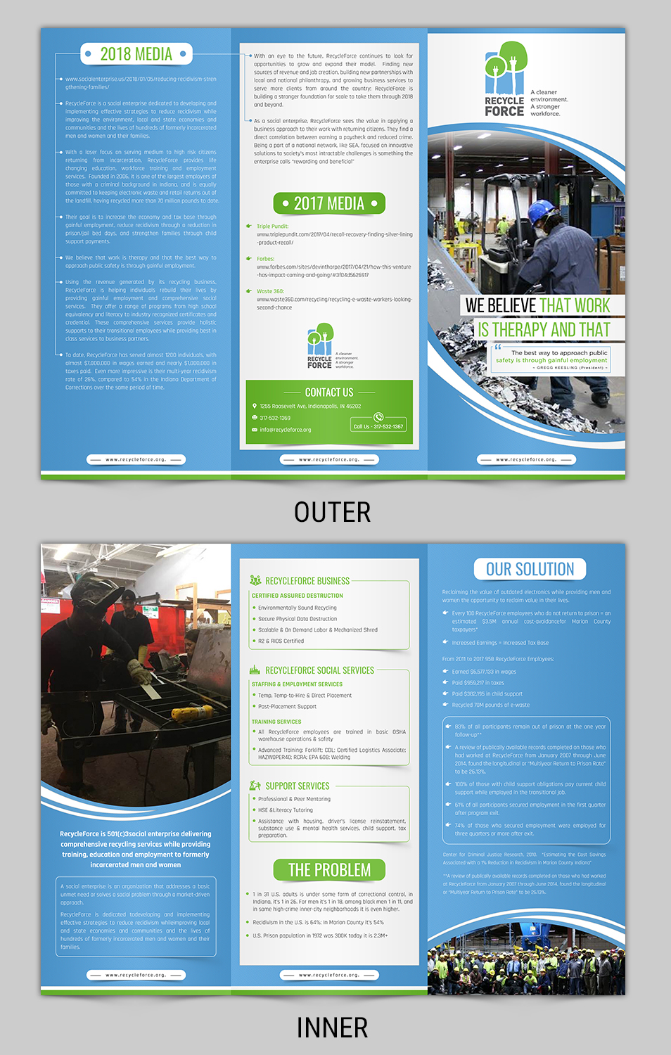 Broschüren-Design von SAI DESIGNS für RecycleForce | Design #17413390