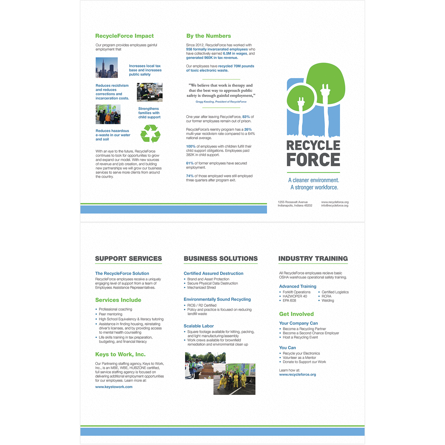 Diseño de Brochure por Monica M Williams para RecycleForce | Diseño #17396333