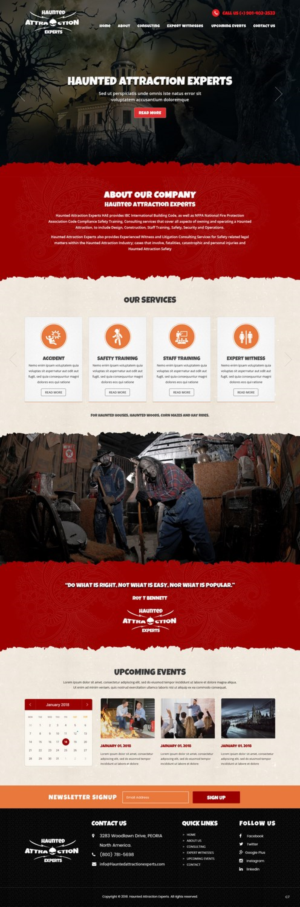 Web Design by pb for Haunted Attraction Expert LLC | Design: #17396213