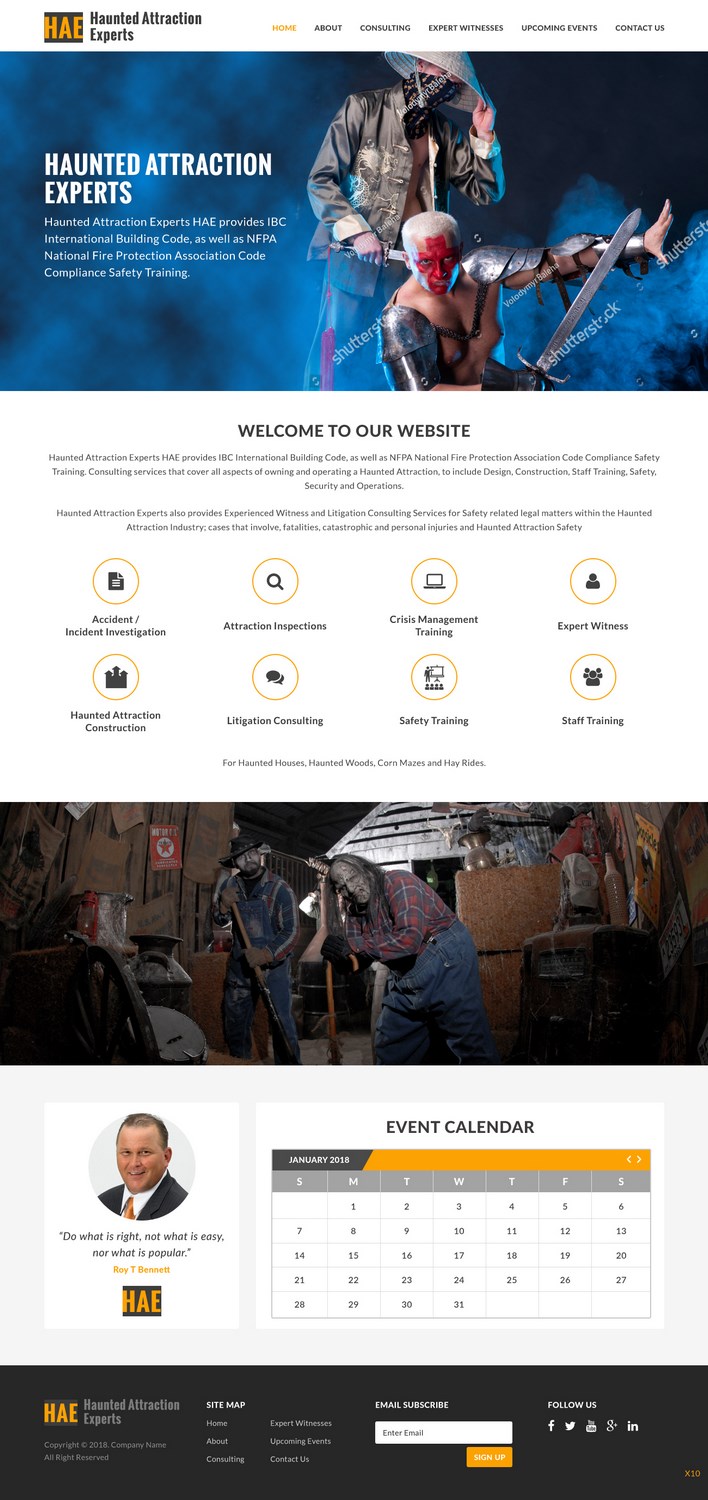 Web Design by pb for Haunted Attraction Expert LLC | Design #17396222