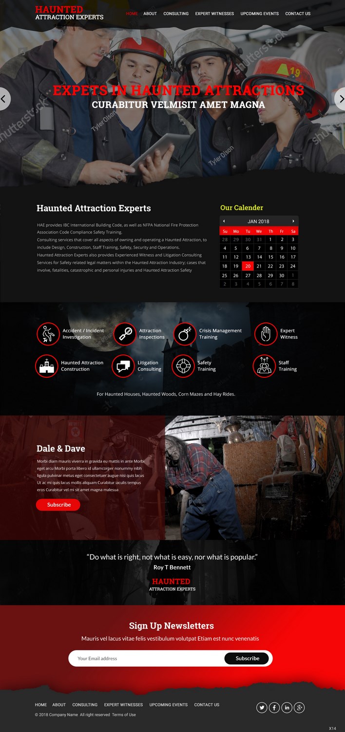 Web Design by pb for Haunted Attraction Expert LLC | Design #17396231
