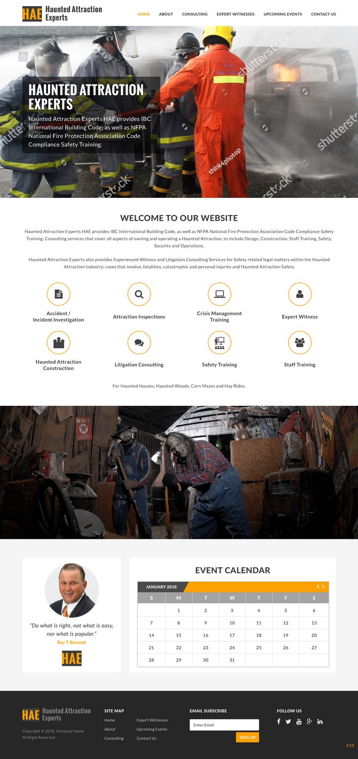 Web Design by pb for Haunted Attraction Expert LLC | Design #17396232
