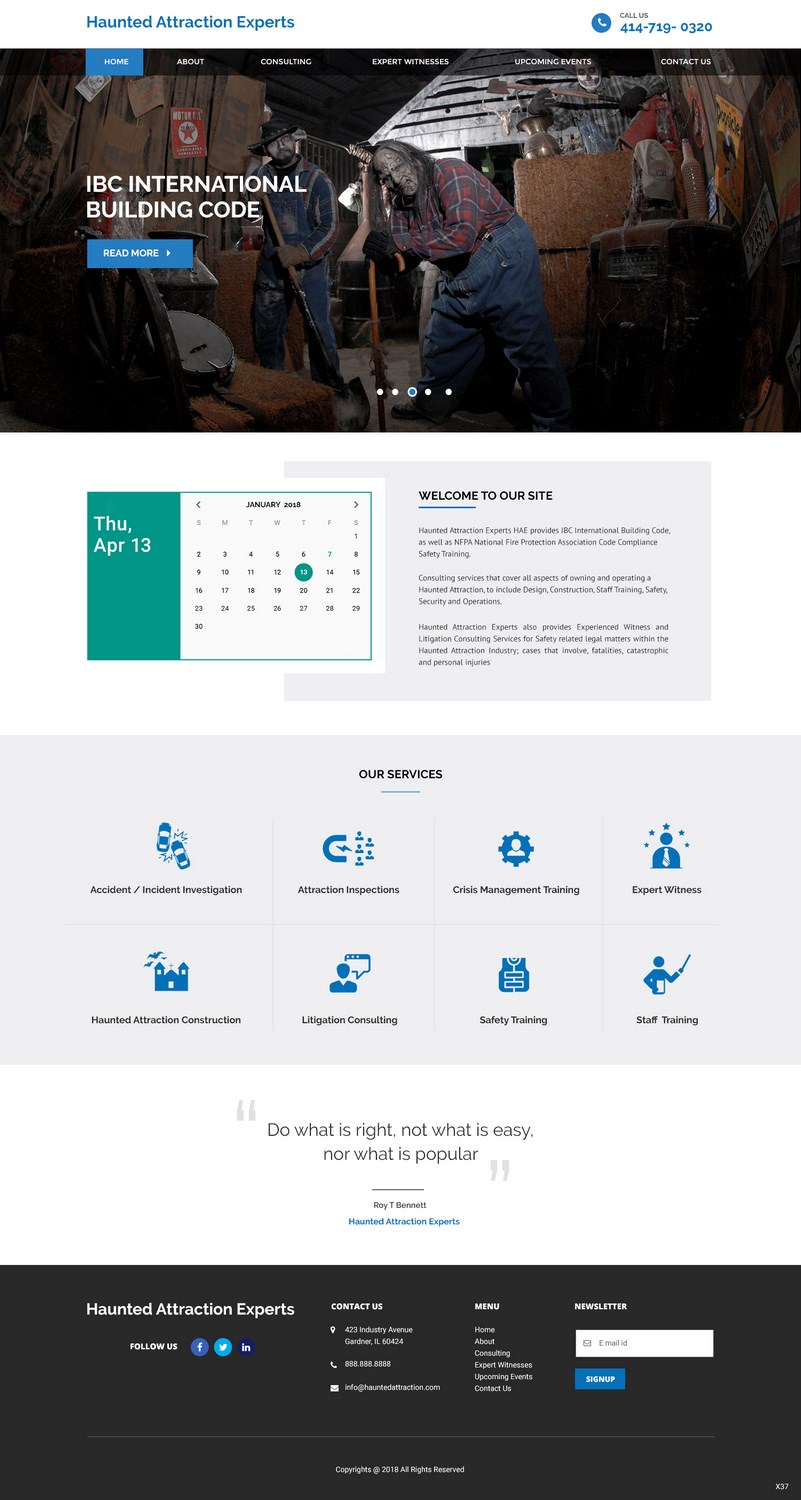 Web Design by pb for Haunted Attraction Expert LLC | Design #17396233