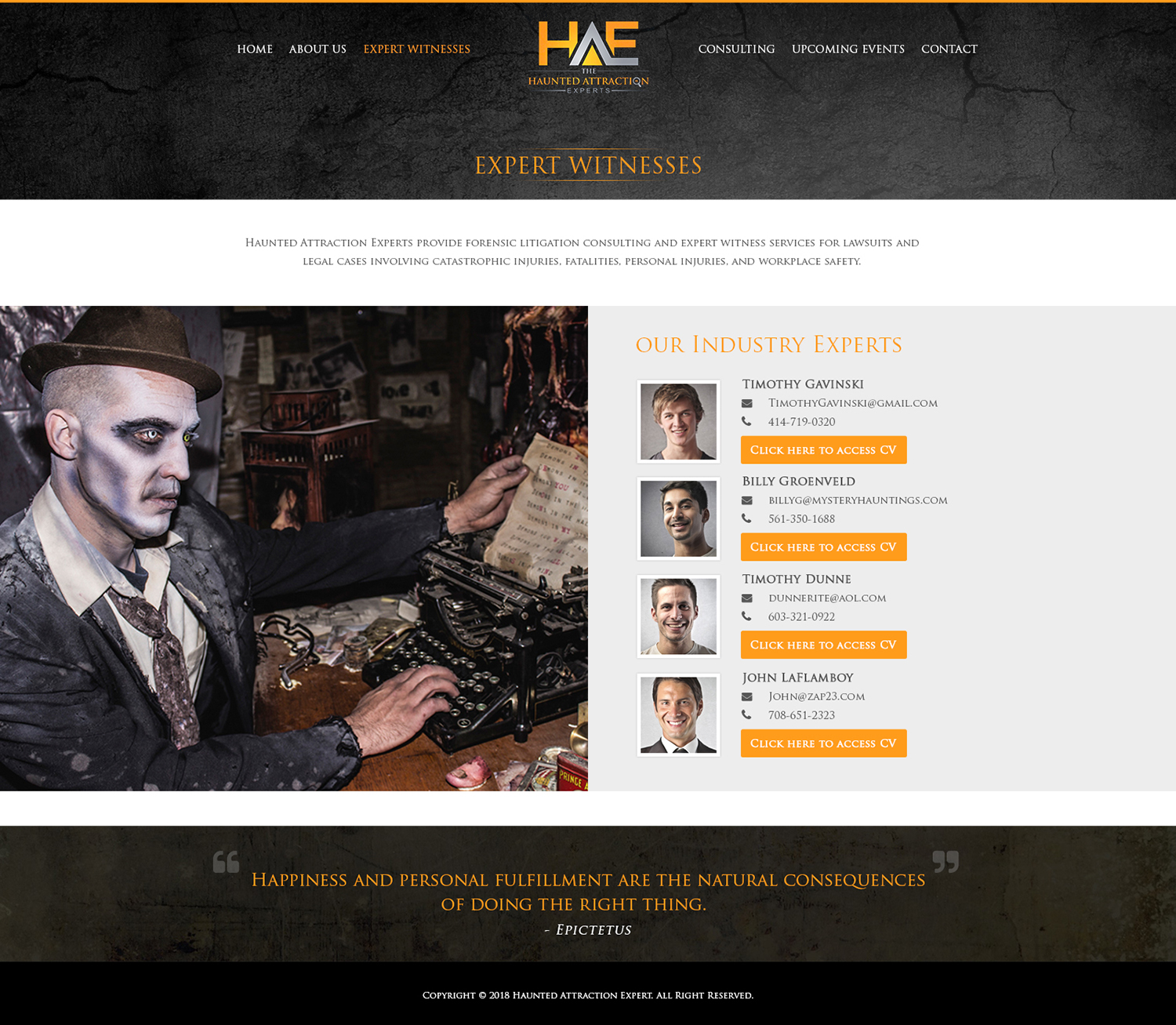 Web Design by Abhinav Katiyar for Haunted Attraction Expert LLC | Design #17397940