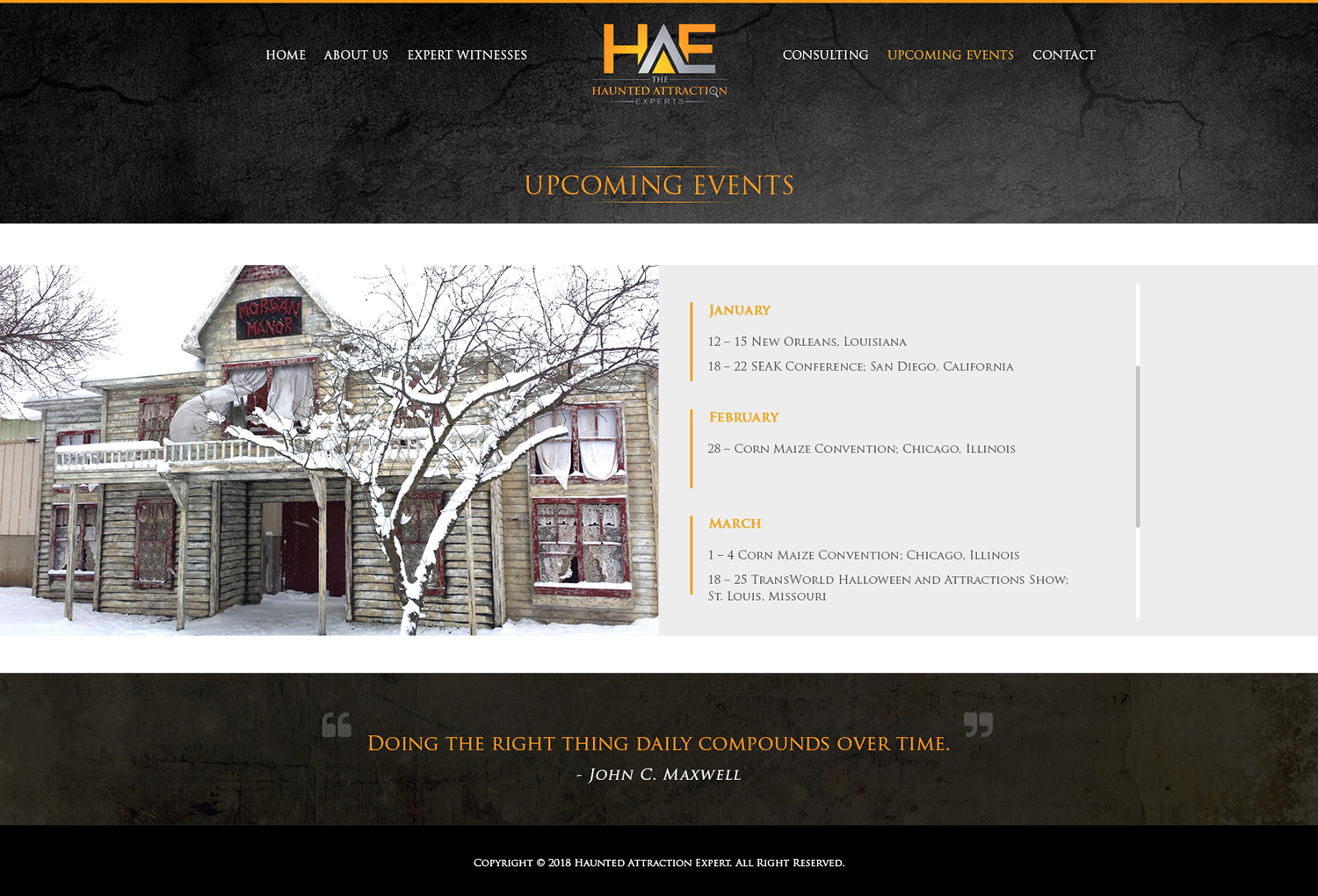 Web Design by Abhinav Katiyar for Haunted Attraction Expert LLC | Design #17472523