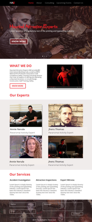 Web Design by e-graphics for Haunted Attraction Expert LLC | Design: #17388664
