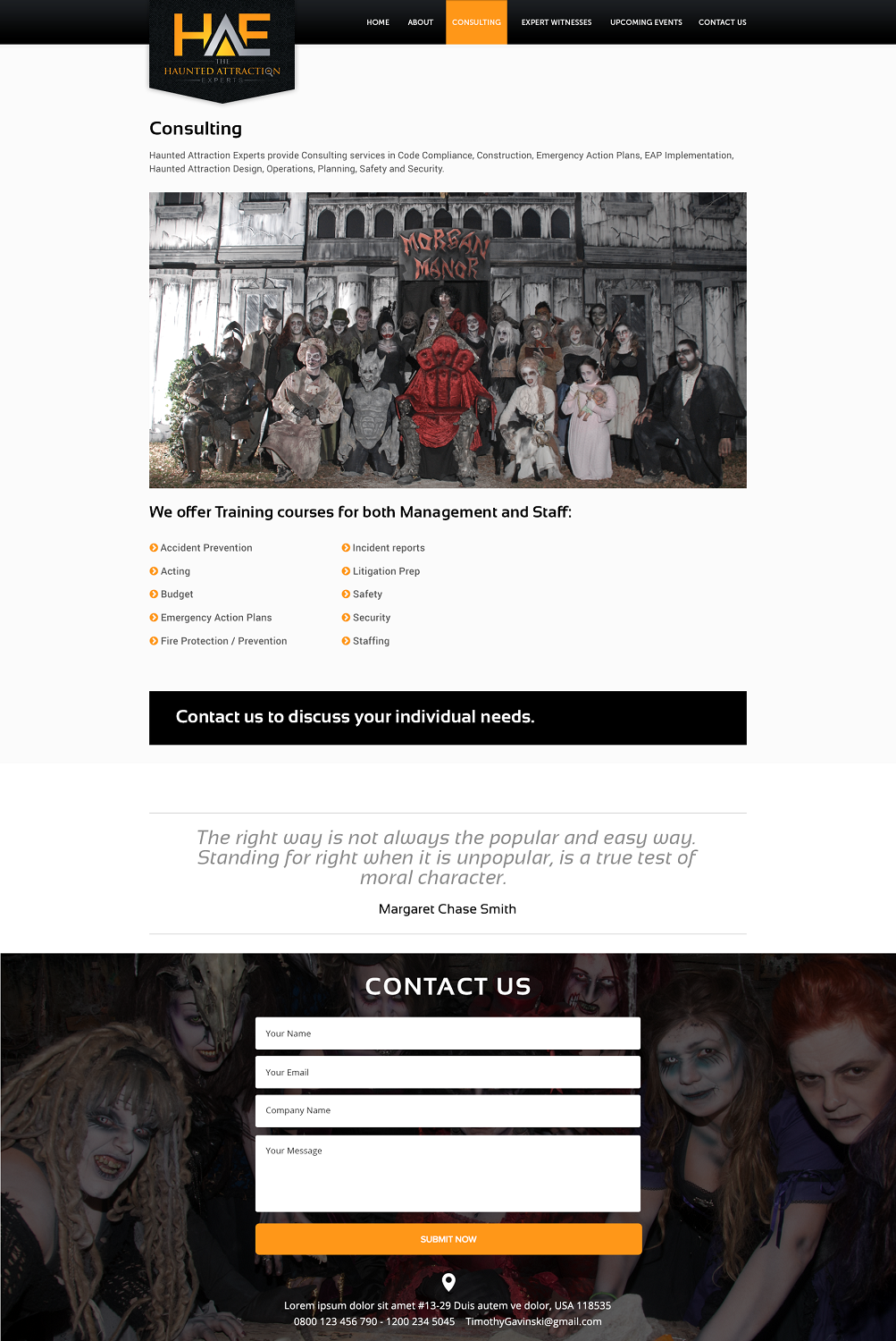 Web Design by Ayesha Khan for Haunted Attraction Expert LLC | Design #17405142