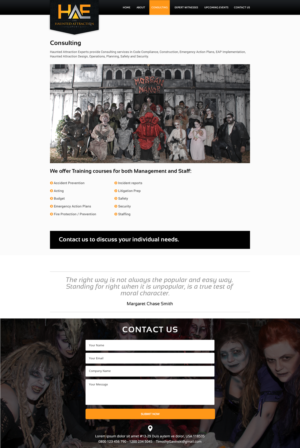 Web Design by Ayesha Khan for Haunted Attraction Expert LLC | Design: #17405142