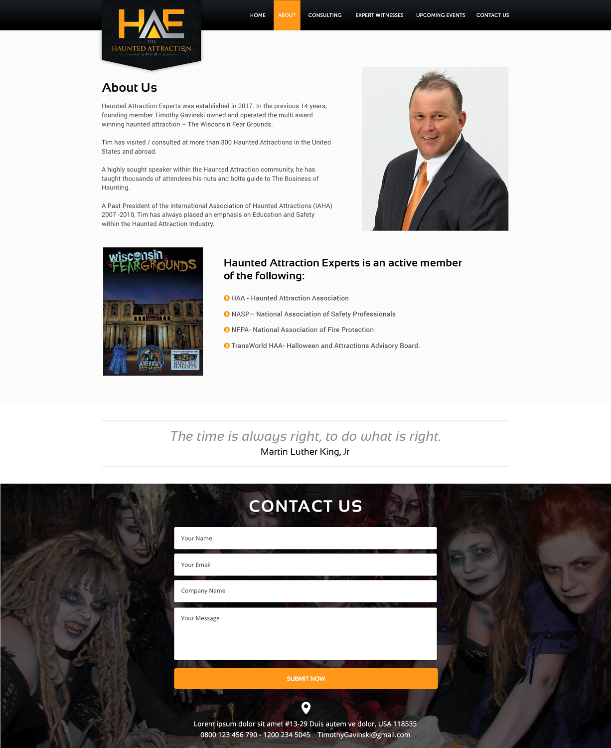 Web Design by Ayesha Khan for Haunted Attraction Expert LLC | Design #17405143