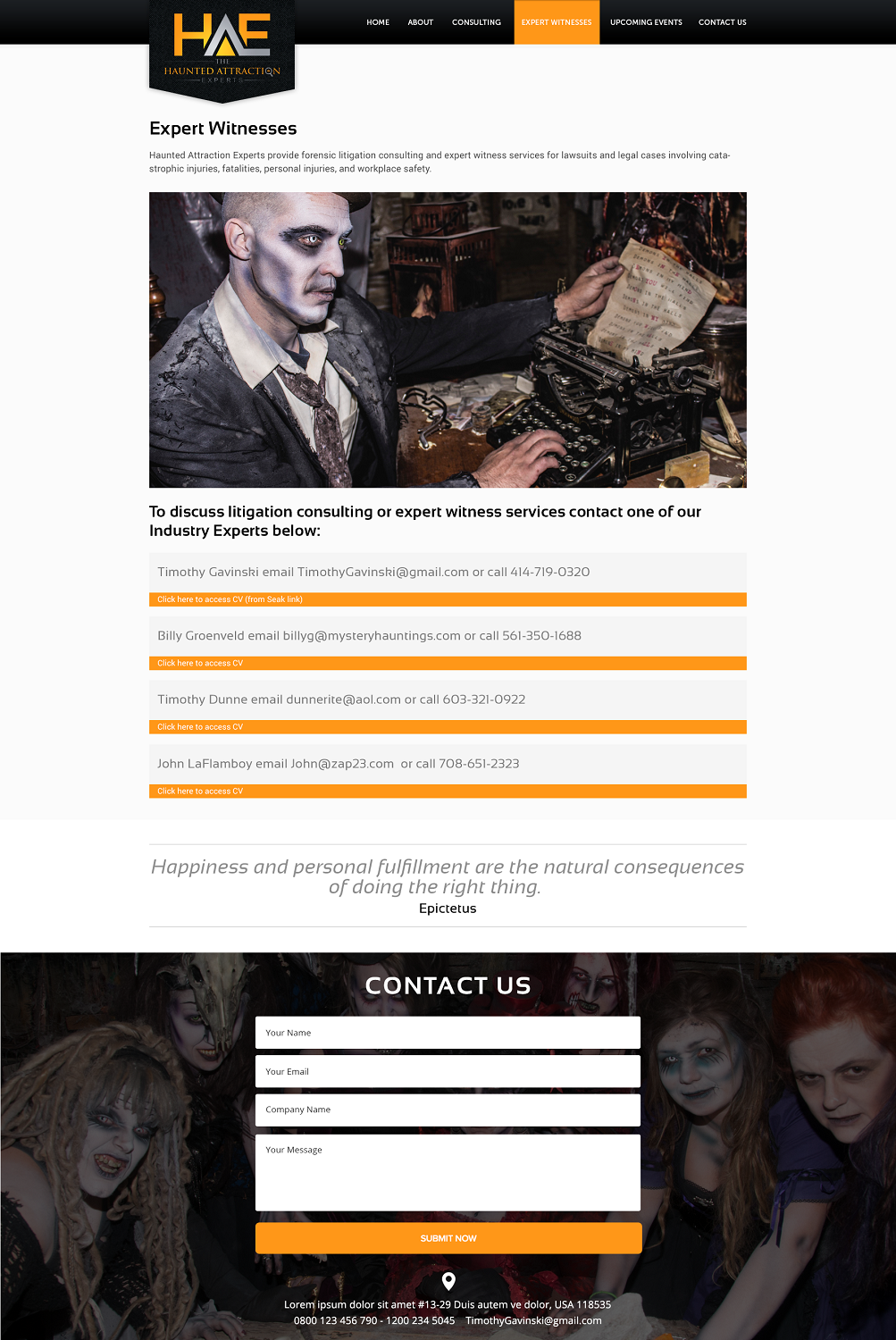 Diseño Web por Ayesha Khan para Haunted Attraction Expert LLC | Diseño #17405144