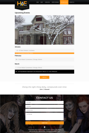 Web Design par Ayesha Khan pour Haunted Attraction Expert LLC | Design : #17405148