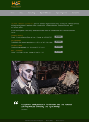 Web Design par JK* pour Haunted Attraction Expert LLC | Design : #17504696