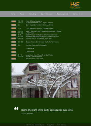 Web Design par JK* pour Haunted Attraction Expert LLC | Design : #17504697