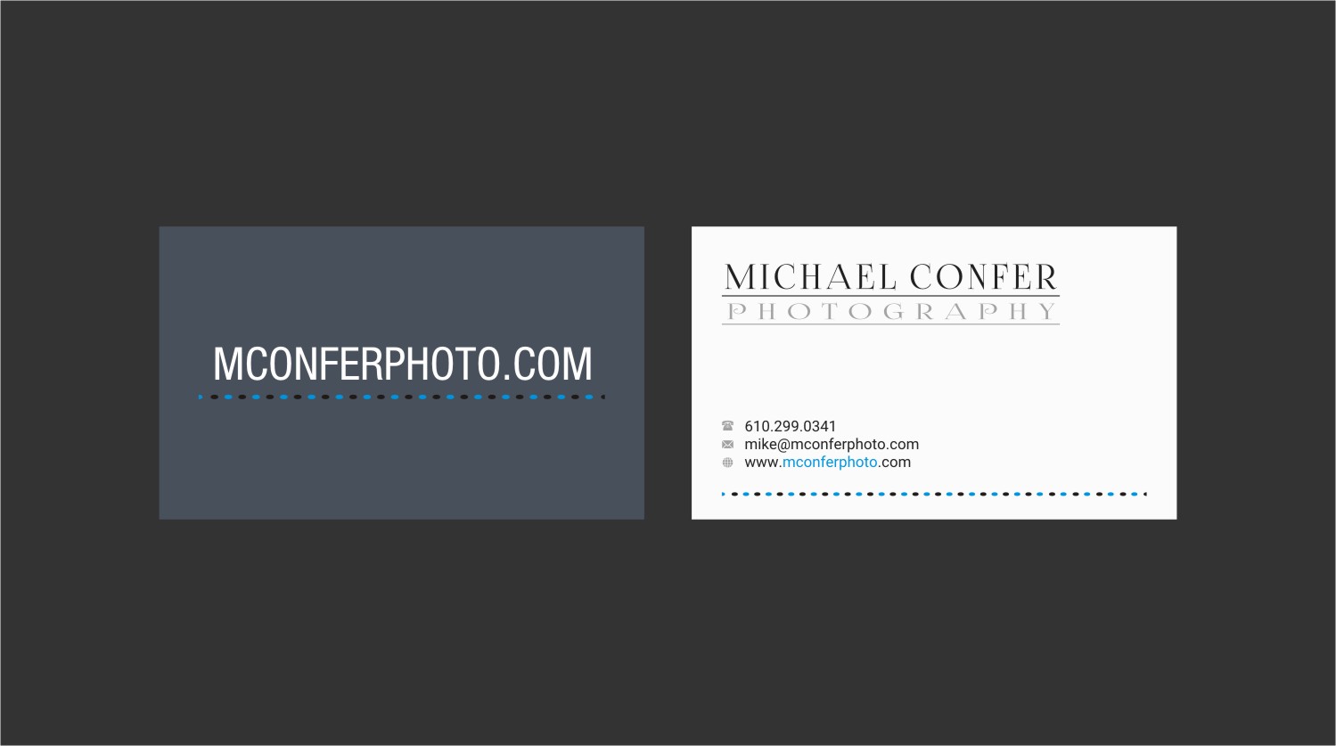 Business Card Design by INDIAN_Ashok for Michael Confer Photography | Design #17396499