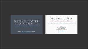 Visitenkarten-Design von INDIAN_Ashok für Michael Confer Photography | Design: #17396509