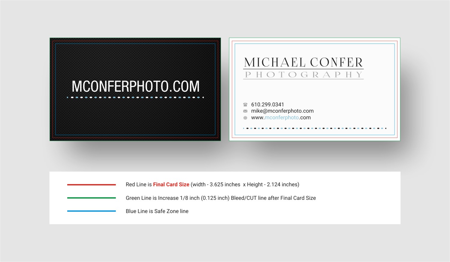 Business Card Design by INDIAN_Ashok for Michael Confer Photography | Design #17420522
