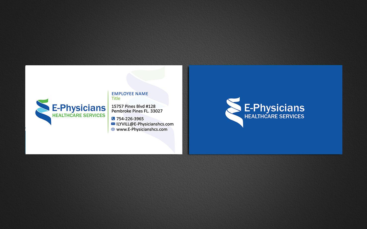 Business Card Design by Designs 2019 for E-Physicians Healthcare Services  | Design #17398332