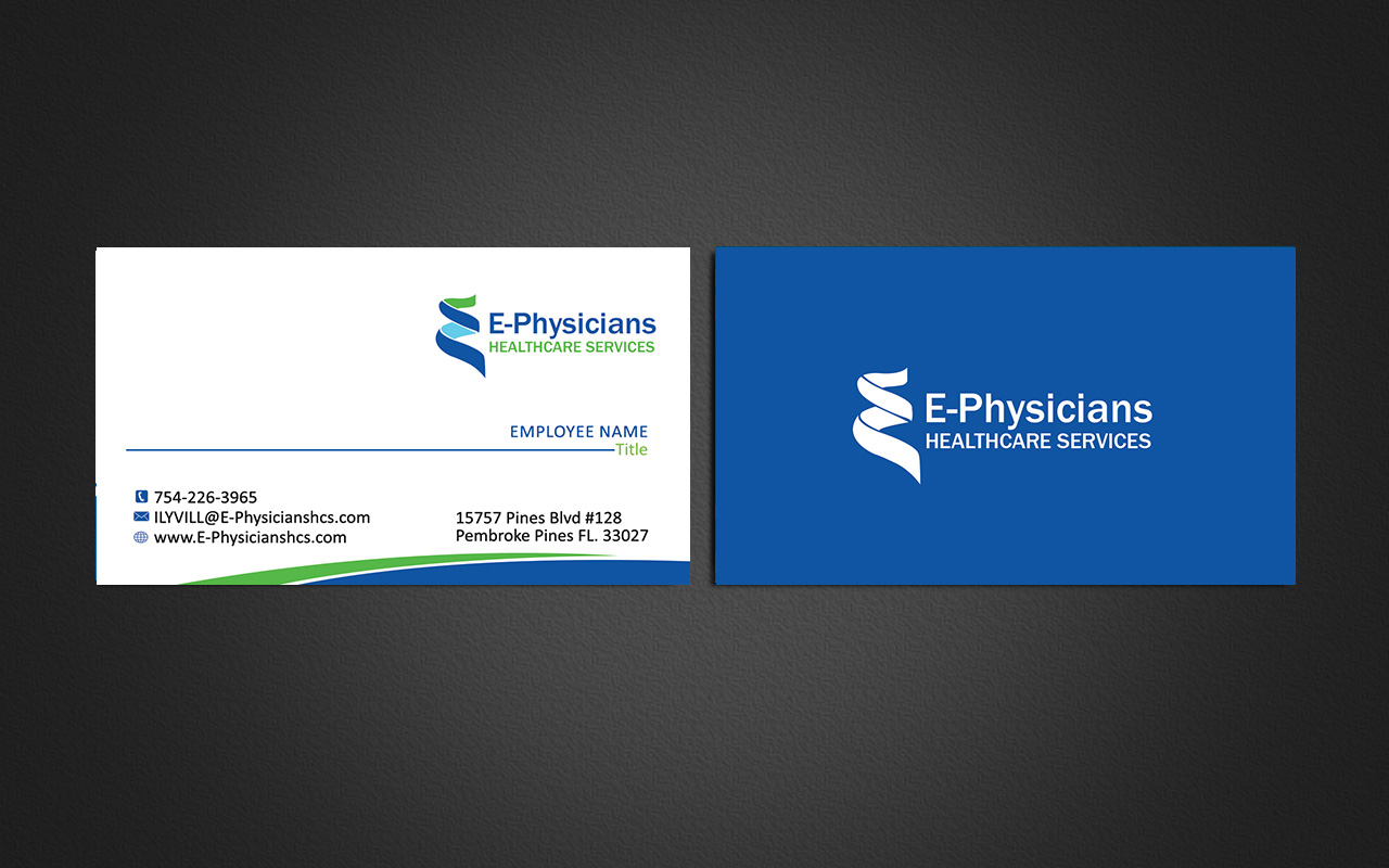 Business Card Design by Designs 2019 for E-Physicians Healthcare Services  | Design #17398334