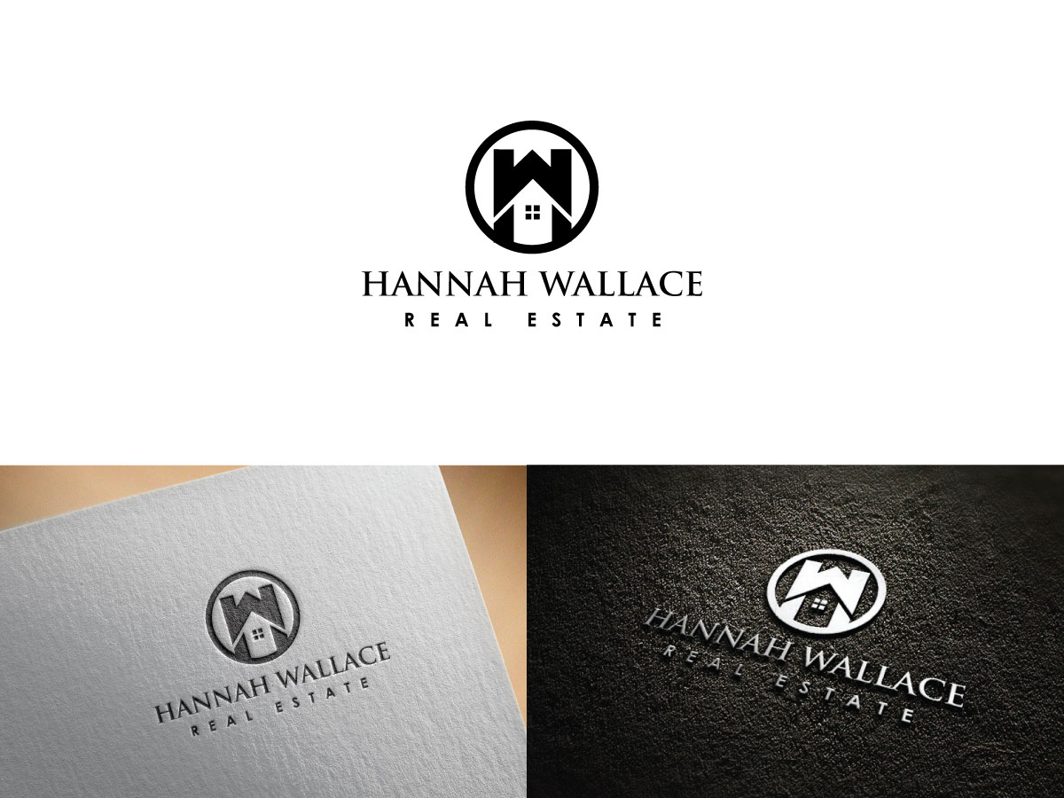 Serious Modern Real Estate Agent Logo Design For Hannah Wallace Real Estate Agent Logo Design