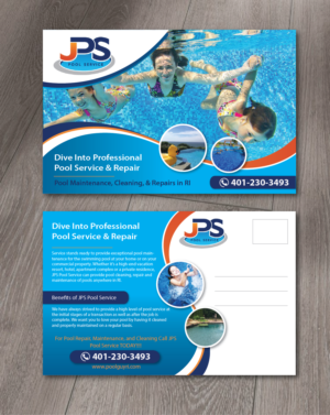 Design de Carte Postale par alex989 pour JPS POOL SERVICE | Design : #17433848