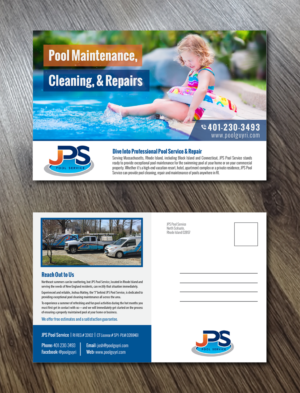 Design de Carte Postale par Alexandar pour JPS POOL SERVICE | Design : #17440407