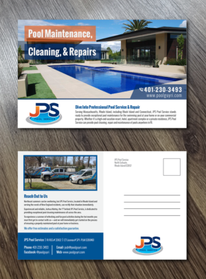 Design de Carte Postale par Alexandar pour JPS POOL SERVICE | Design : #17445302