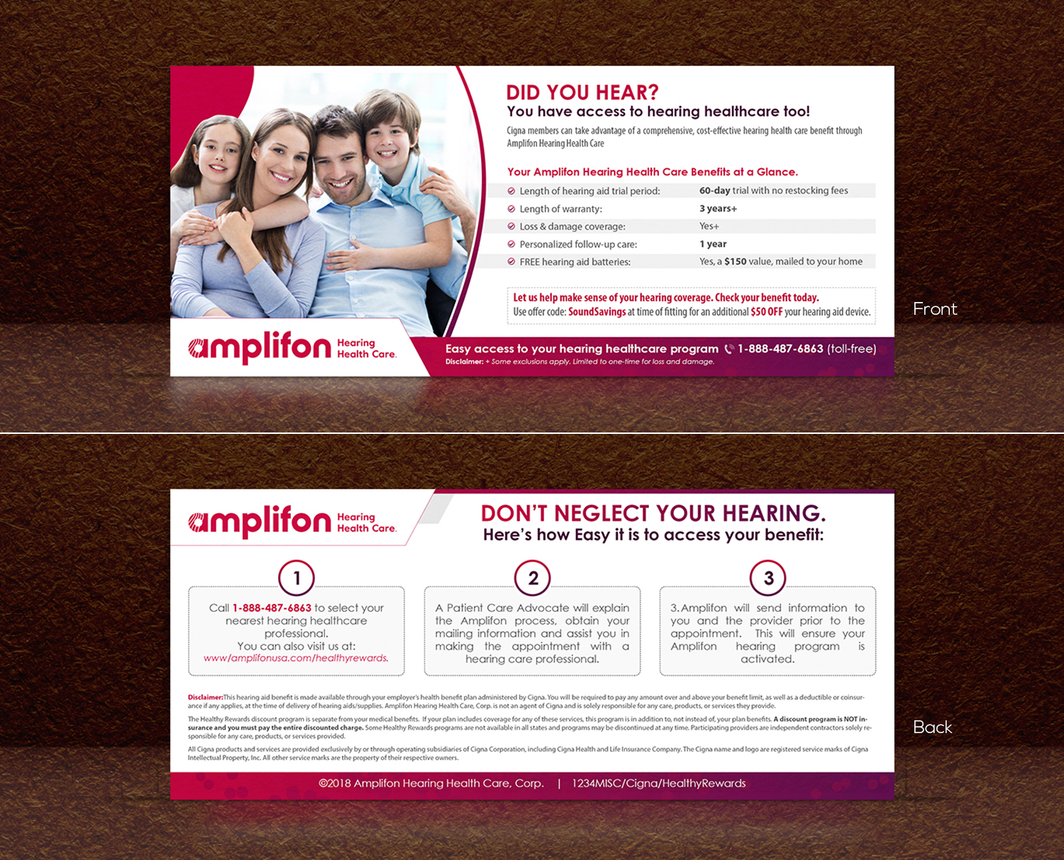 Elegant, Playful, Health Care Flyer Design for Amplifon Hearing Health