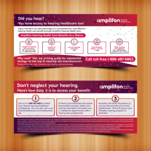 2018 Amplifon Hearing Health Care Explanation Of Benefits Stuffer  | Flyer Design by ecorokerz