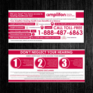 2018 Amplifon Hearing Health Care Explanation Of Benefits Stuffer  | Flyer Design by TuktukiShree