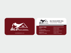 Business Card Design by Atvento Graphics for BLD Builders, Inc. | Design: #17406248