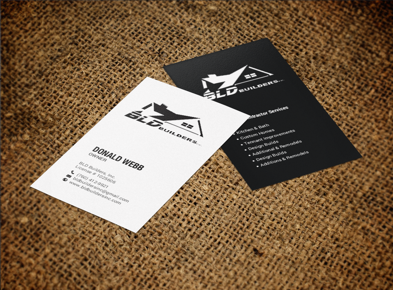 Business Card Design by chandrayaan.creative for BLD Builders, Inc. | Design #17397428
