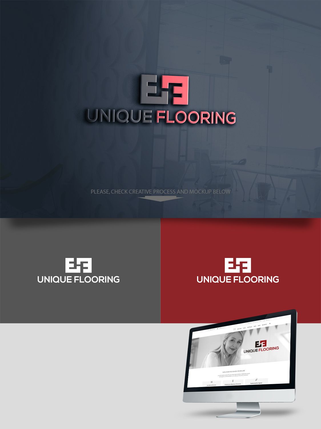 Logo Design by rafaeldsgn for Unique Flooring LLC | Design #17400661