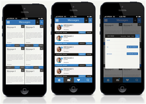 Messaging Mobile App Mockup | App-Design von TechWise