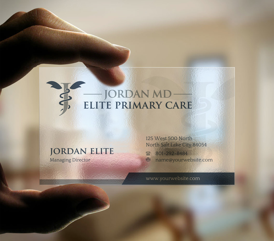 Business Card Design by INDIAN_Ashok for Jordan Elite Primary Care | Design #17398043