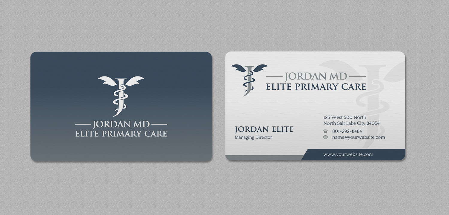 Diseño de Tarjeta de Presentación por INDIAN_Ashok para Jordan Elite Primary Care | Diseño #17398045