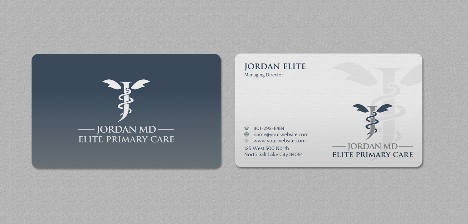 Diseño de Tarjeta de Presentación por INDIAN_Ashok para Jordan Elite Primary Care | Diseño #17398052