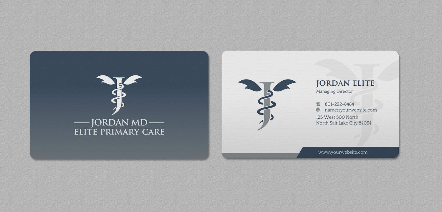 Business Card Design by INDIAN_Ashok for Jordan Elite Primary Care | Design #17398053