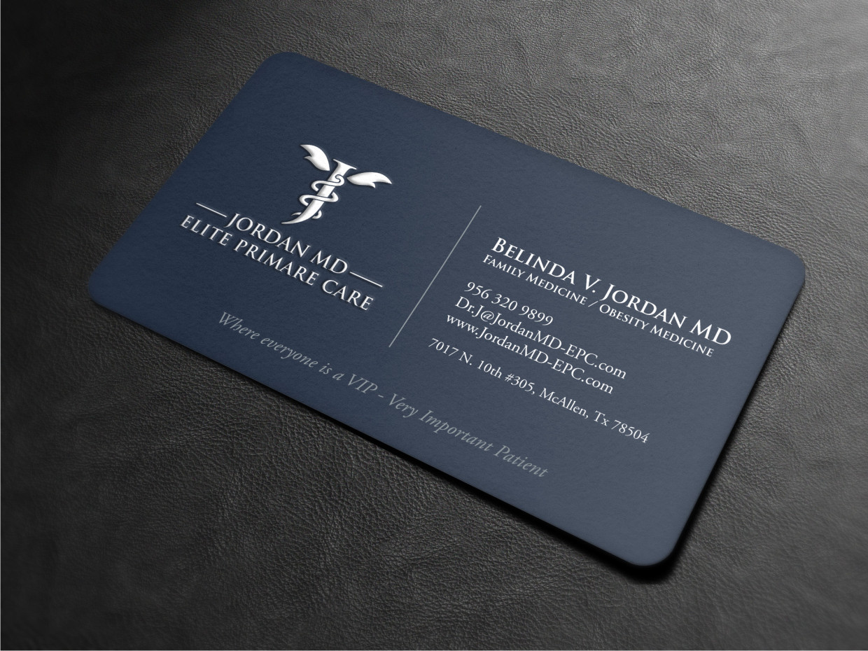 Diseño de Tarjeta de Presentación por Atvento Graphics para Jordan Elite Primary Care | Diseño #17418960
