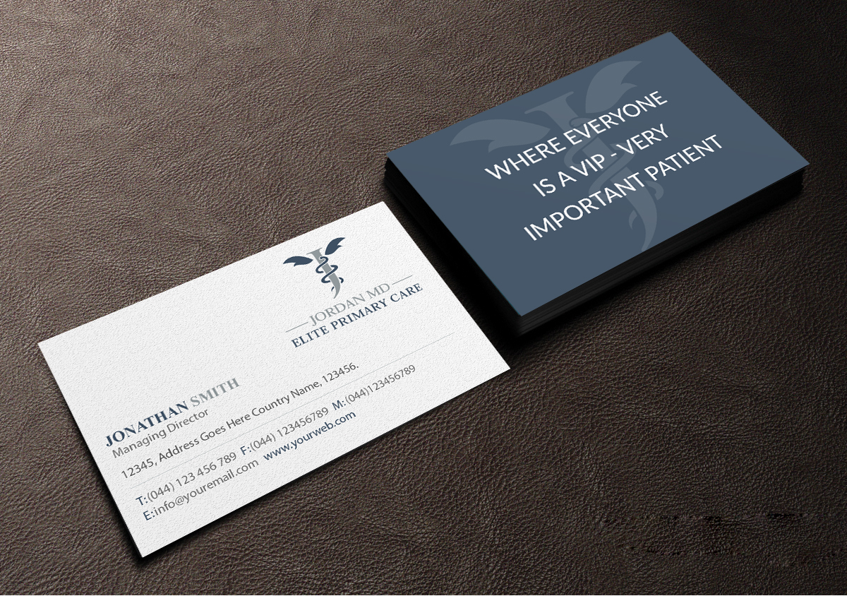 Diseño de Tarjeta de Presentación por Creations Box 2015 para Jordan Elite Primary Care | Diseño #17407433