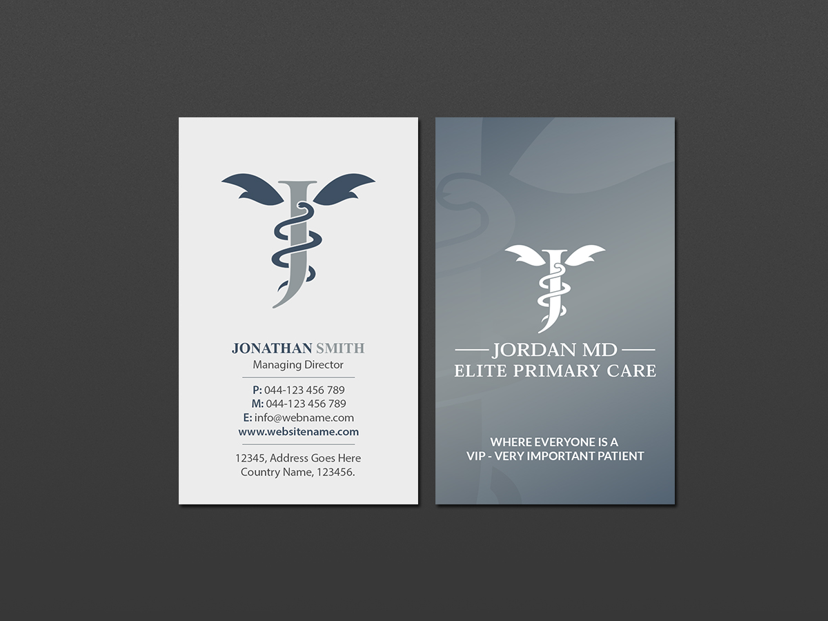 Diseño de Tarjeta de Presentación por Creations Box 2015 para Jordan Elite Primary Care | Diseño #17407435