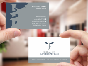 Business Card Design by Creations Box 2015 for Jordan Elite Primary Care | Design: #17407448