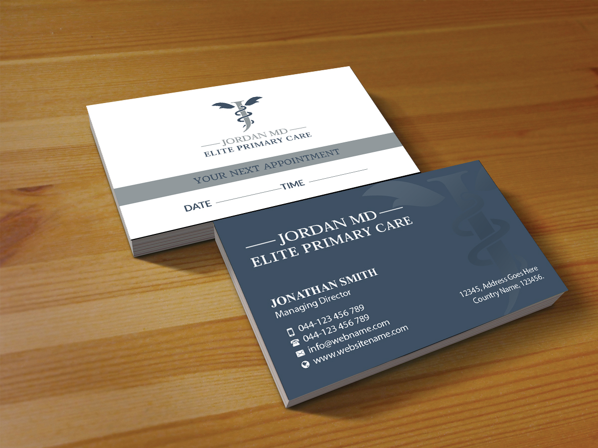Diseño de Tarjeta de Presentación por Creations Box 2015 para Jordan Elite Primary Care | Diseño #17407449